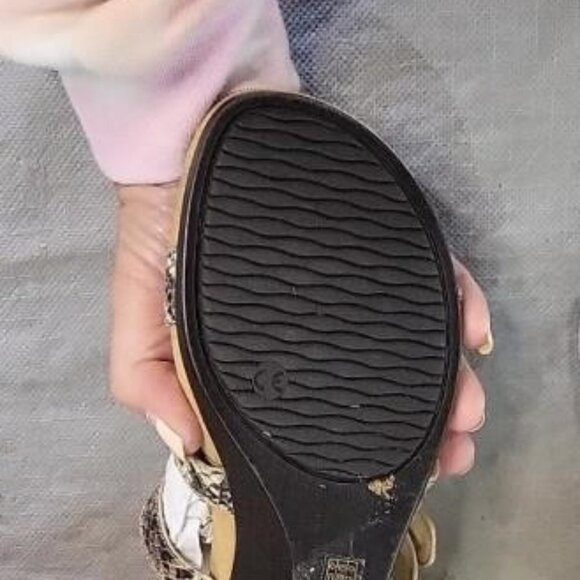 BOGO Vionic Radia Podiatrist Designed Wedge Slip On Sandals Snakeskin Slides 7 - Picture 4 of 5